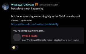 Windows7ultimate annoncing ReleaseProject instead of a Beta server.jpg